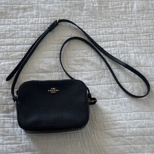 Coach Black Pebbled Leather Crossbody Bag